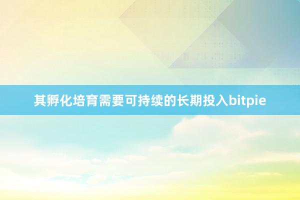 其孵化培育需要可持续的长期投入bitpie