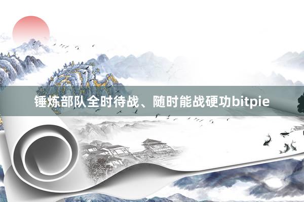 锤炼部队全时待战、随时能战硬功bitpie