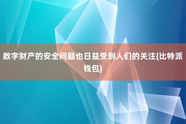 数字财产的安全问题也日益受到人们的关注{比特派钱包}