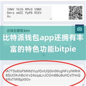 比特派钱包app还拥有丰富的特色功能bitpie